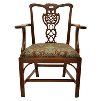 Set of Four Antique 19th Century Carved Mahogany Chippendale Dining Chairs, circa 1890