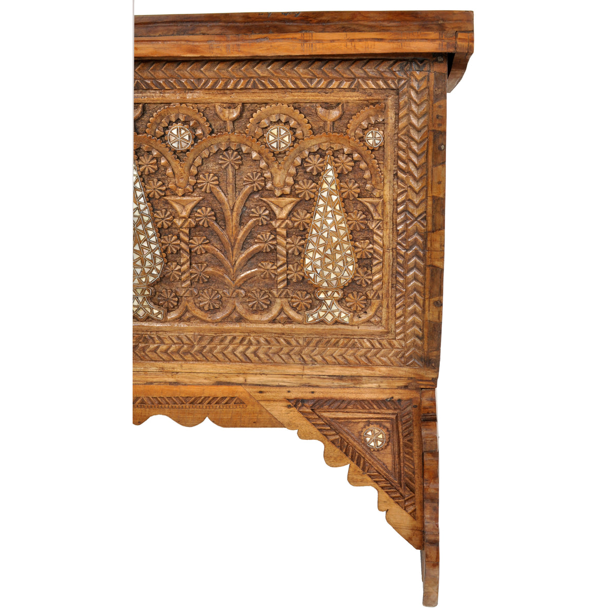 Antique Inlaid Mother of Pearl Syrian Marriage Dowry Chest / Coffer / Trunk, circa 1880