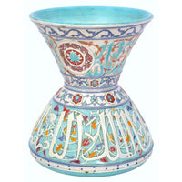 Antique Islamic Mamluk Style Faience Pottery Mosque Lamp Theodore Deck 1880