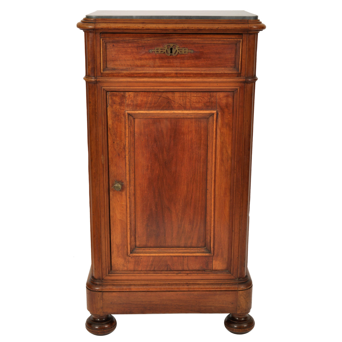 Pair of Antique 19th Century Italian Marble Top Night Stands / Cabinets, circa 1880