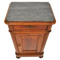 Pair of Antique 19th Century Italian Marble Top Night Stands / Cabinets, circa 1880
