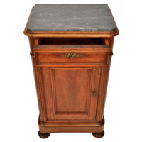 Pair of Antique 19th Century Italian Marble Top Night Stands / Cabinets, circa 1880