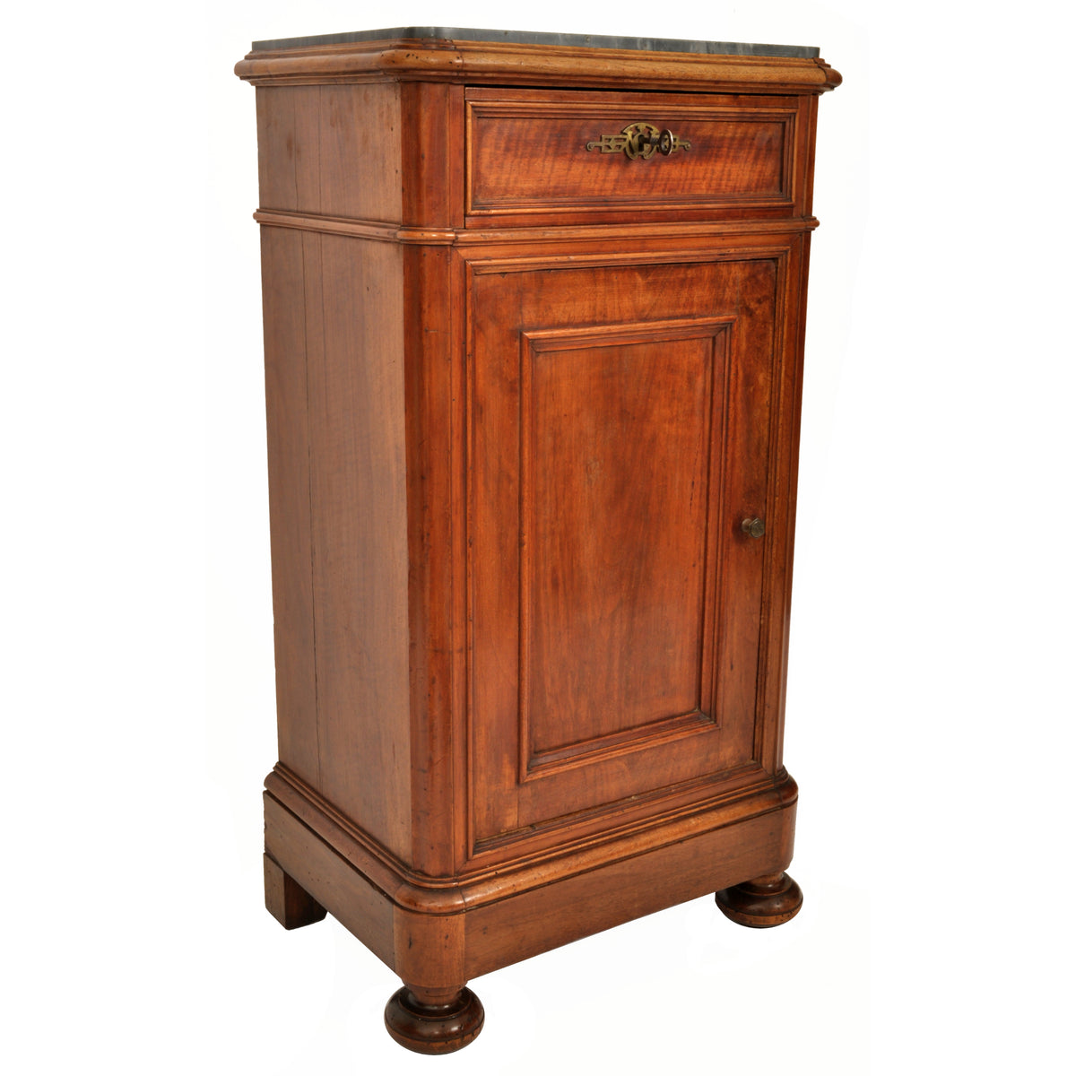 Pair of Antique 19th Century Italian Marble Top Night Stands / Cabinets, circa 1880
