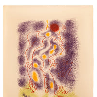 Original French Surrealist MCM Modernist Signed Abstract Lithograph Andre Masson