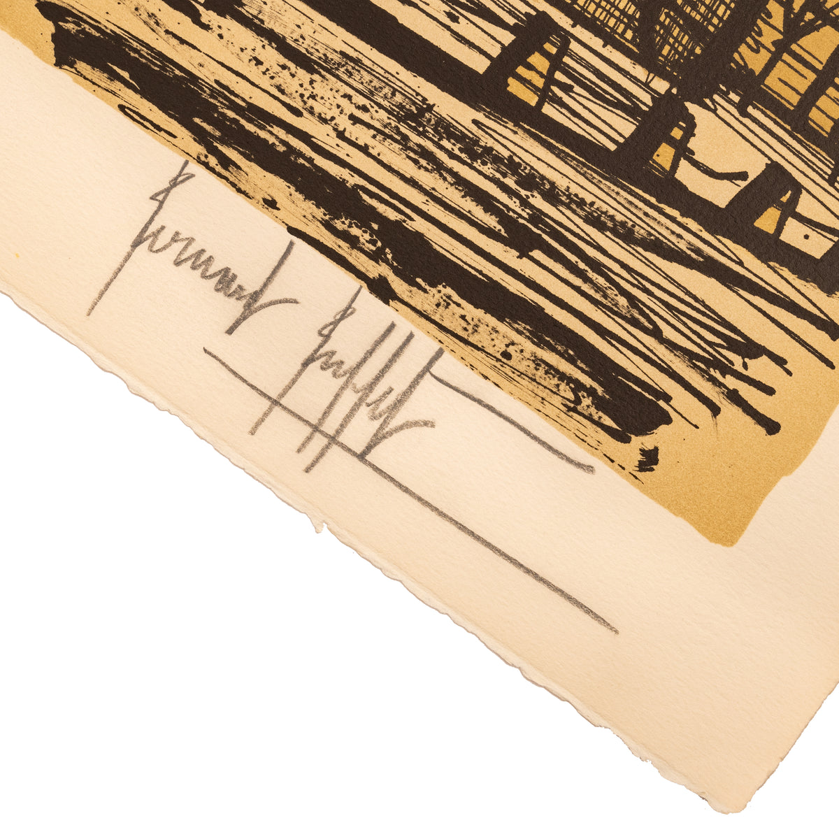 Rare Original French Modernist H.C. Proof Lithograph Signed Bernard Buffet, 1986