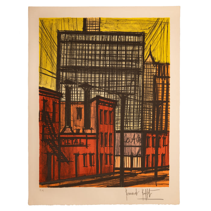 Original French Modernist E.A. Proof Lithograph Signed Bernard Buffet New York, 1980