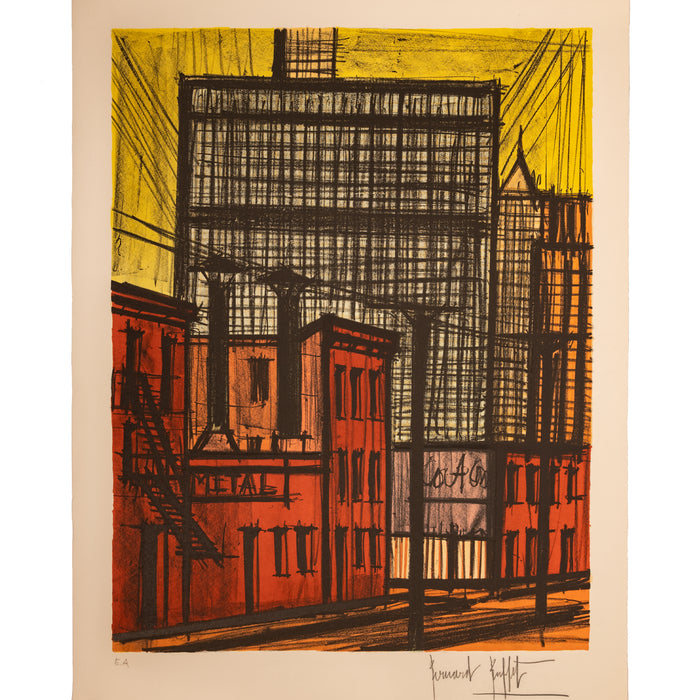 Original French Modernist E.A. Proof Lithograph Signed Bernard Buffet New York, 1980