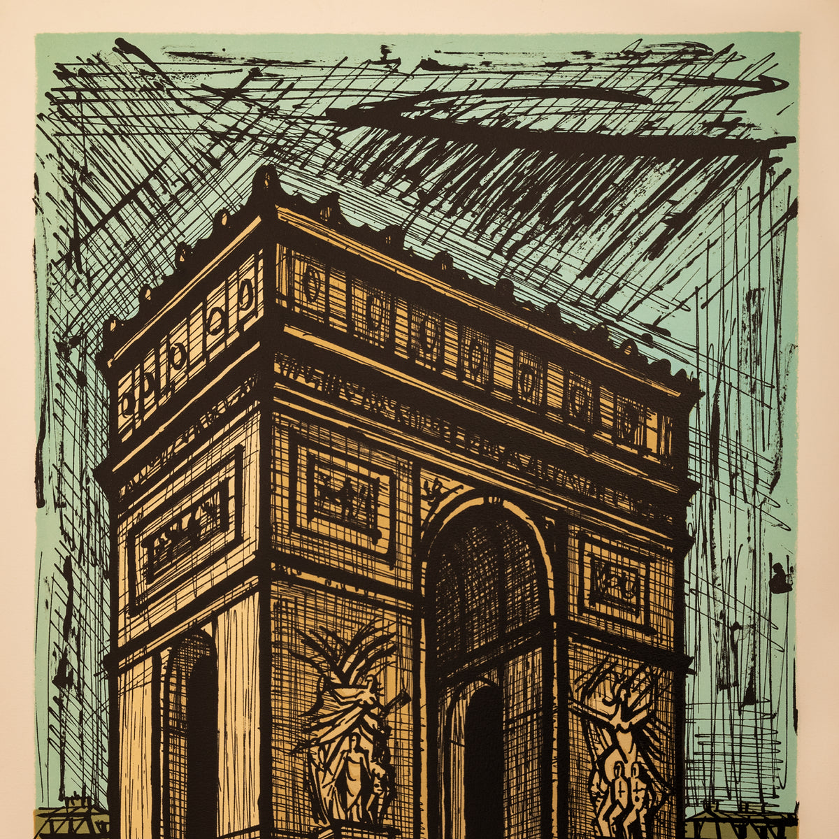 Rare Original French Modernist H.C. Proof Lithograph Signed Bernard Buffet, 1986