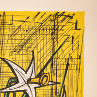 Rare Original French Modernist H.C. Proof Lithograph Signed Bernard Buffet 1988