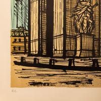 Rare Original French Modernist H.C. Proof Lithograph Signed Bernard Buffet, 1986