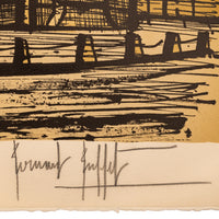 Rare Original French Modernist H.C. Proof Lithograph Signed Bernard Buffet, 1986
