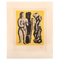 Original French MCM Modernist Signed Abstract Lithograph Fernand Leger 1952