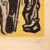 Original French MCM Modernist Signed Abstract Lithograph Fernand Leger 1952