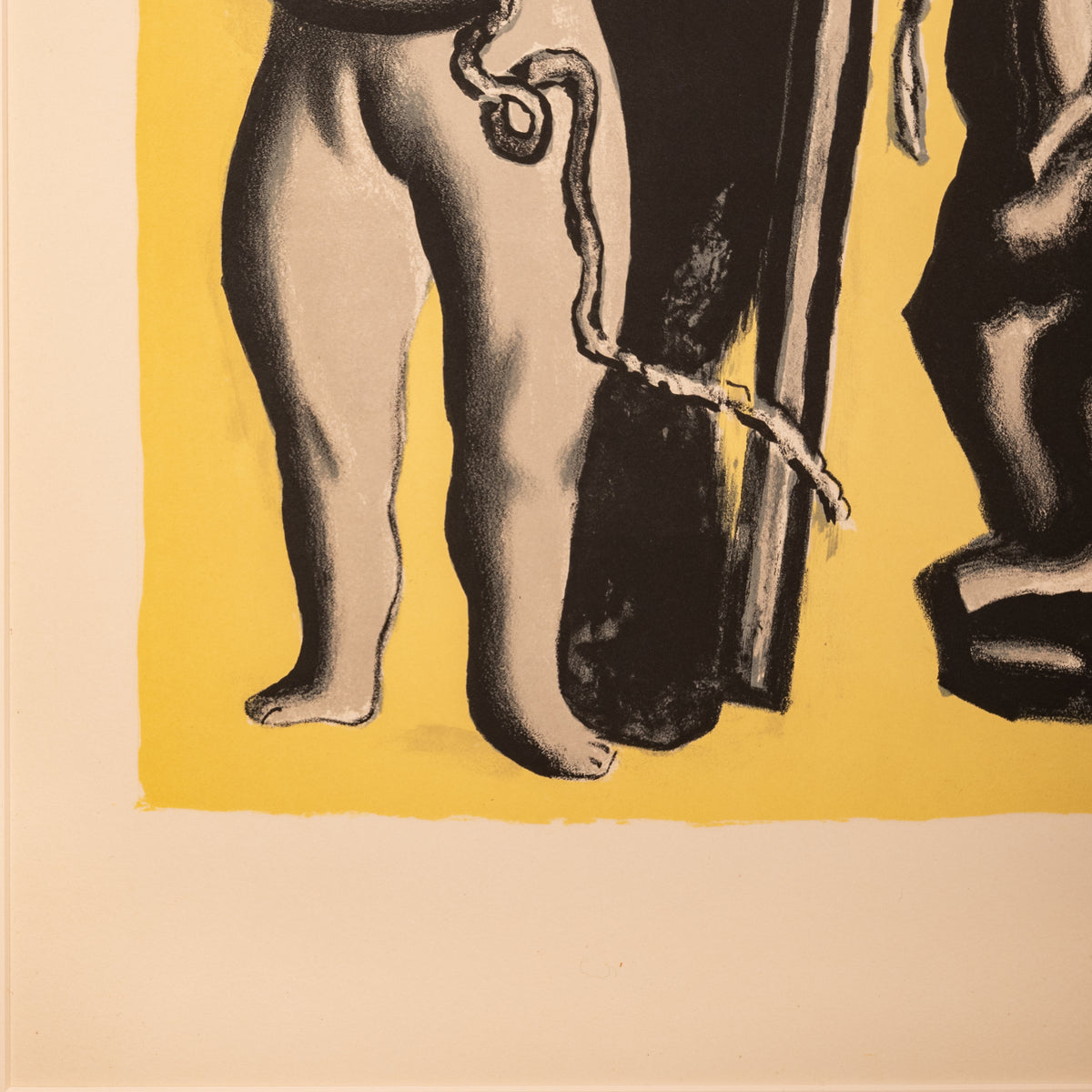 Original French MCM Modernist Signed Abstract Lithograph Fernand Leger 1952