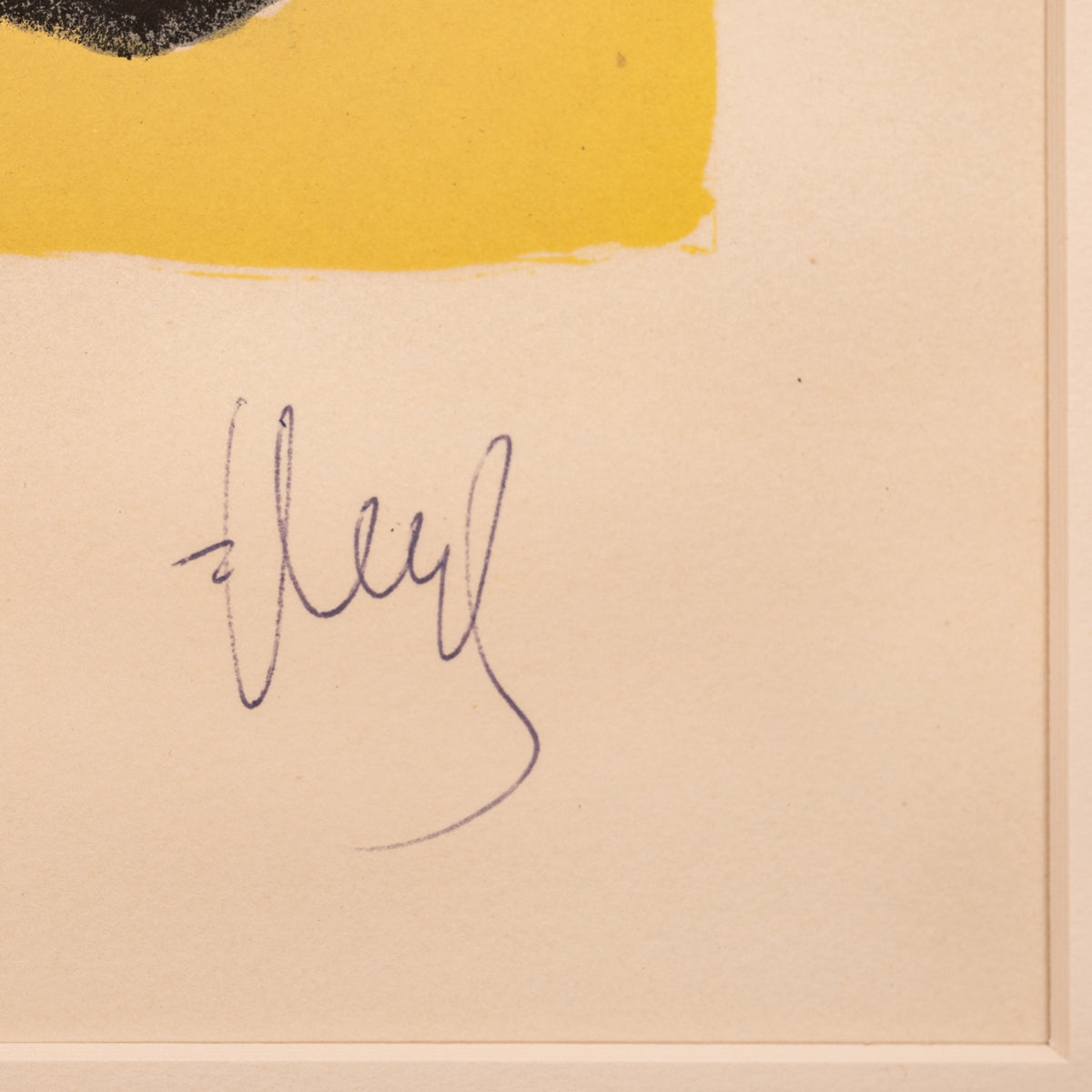 Original French MCM Modernist Signed Abstract Lithograph Fernand Leger 1952