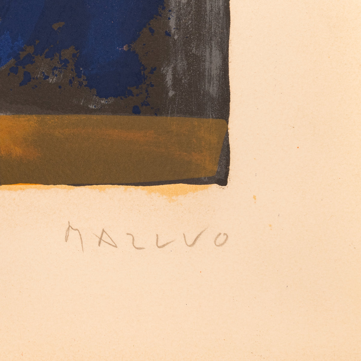 Original Italian MCM Modernist Signed Abstract Lithograph Marino Marini, 1969