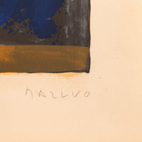 Original Italian MCM Modernist Signed Abstract Lithograph Marino Marini, 1969