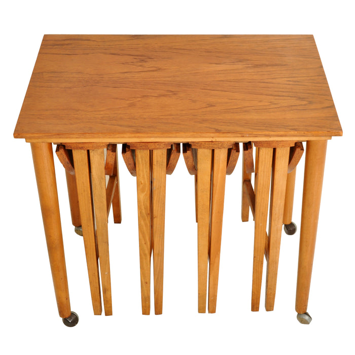 Mid-Century Modern Afromosia Teak Set of Nesting Tables, 1960s