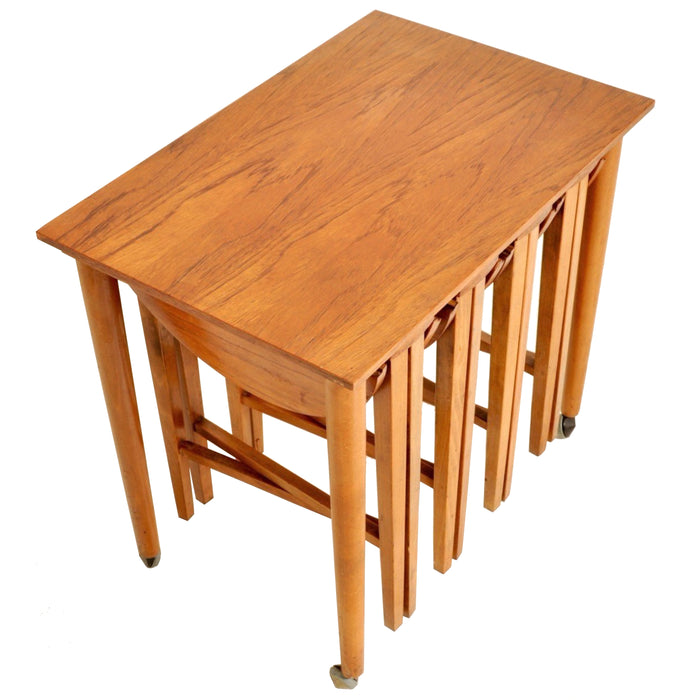 Mid-Century Modern Afromosia Teak Set of Nesting Tables, 1960s