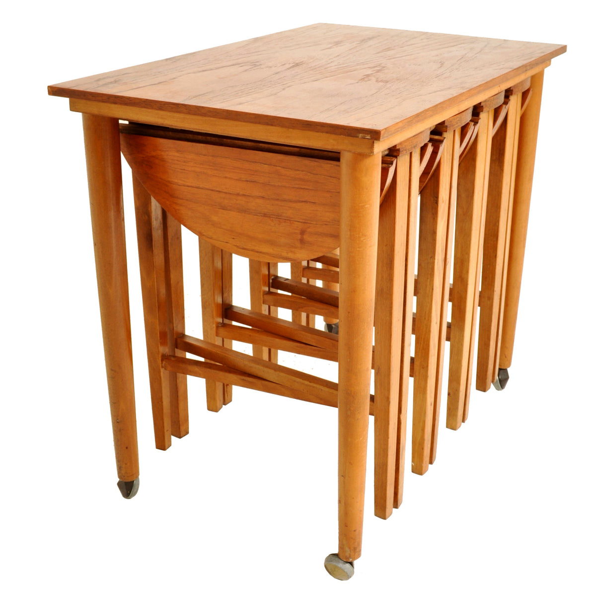 Mid-Century Modern Afromosia Teak Set of Nesting Tables, 1960s