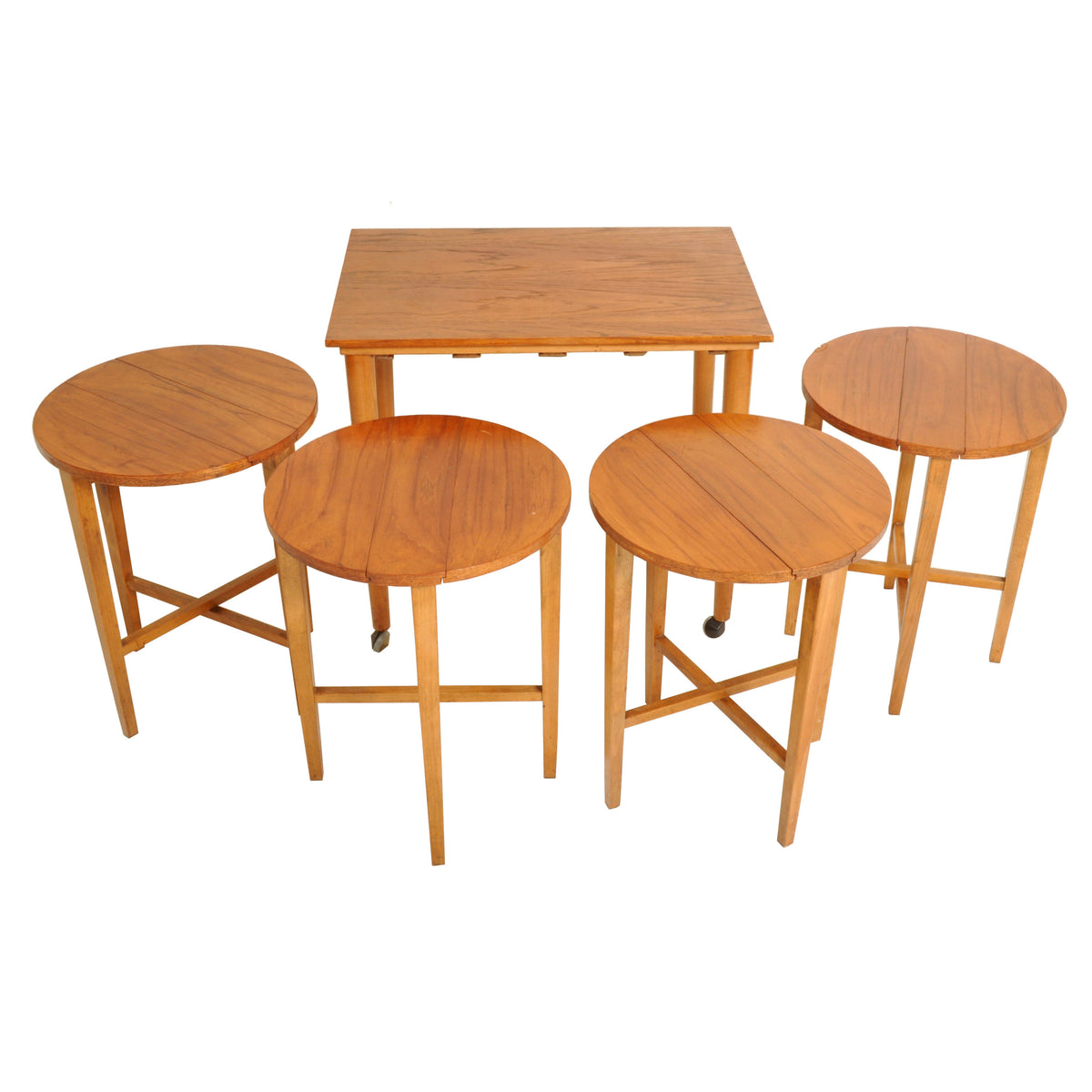 Mid-Century Modern Afromosia Teak Set of Nesting Tables, 1960s