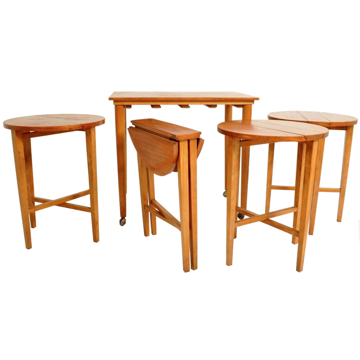 Mid-Century Modern Afromosia Teak Set of Nesting Tables, 1960s