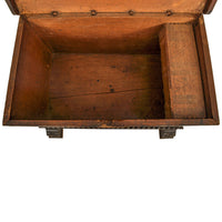 Antique Scandinavian Baroque Folk Art Carved Pine Dowry Chest / Trunk / Coffer, circa 1780