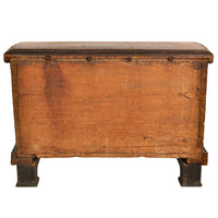 Antique Scandinavian Baroque Folk Art Carved Pine Dowry Chest / Trunk / Coffer, circa 1780