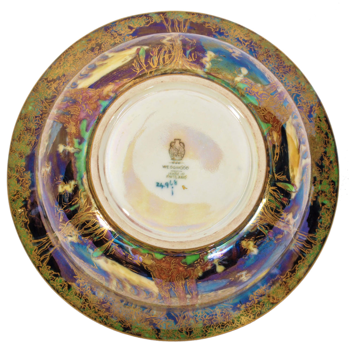 Antique Wedgwood Fairyland Lustre "Woodland Bridge" Bowl Daisy Makeig-Jones Circa 1920