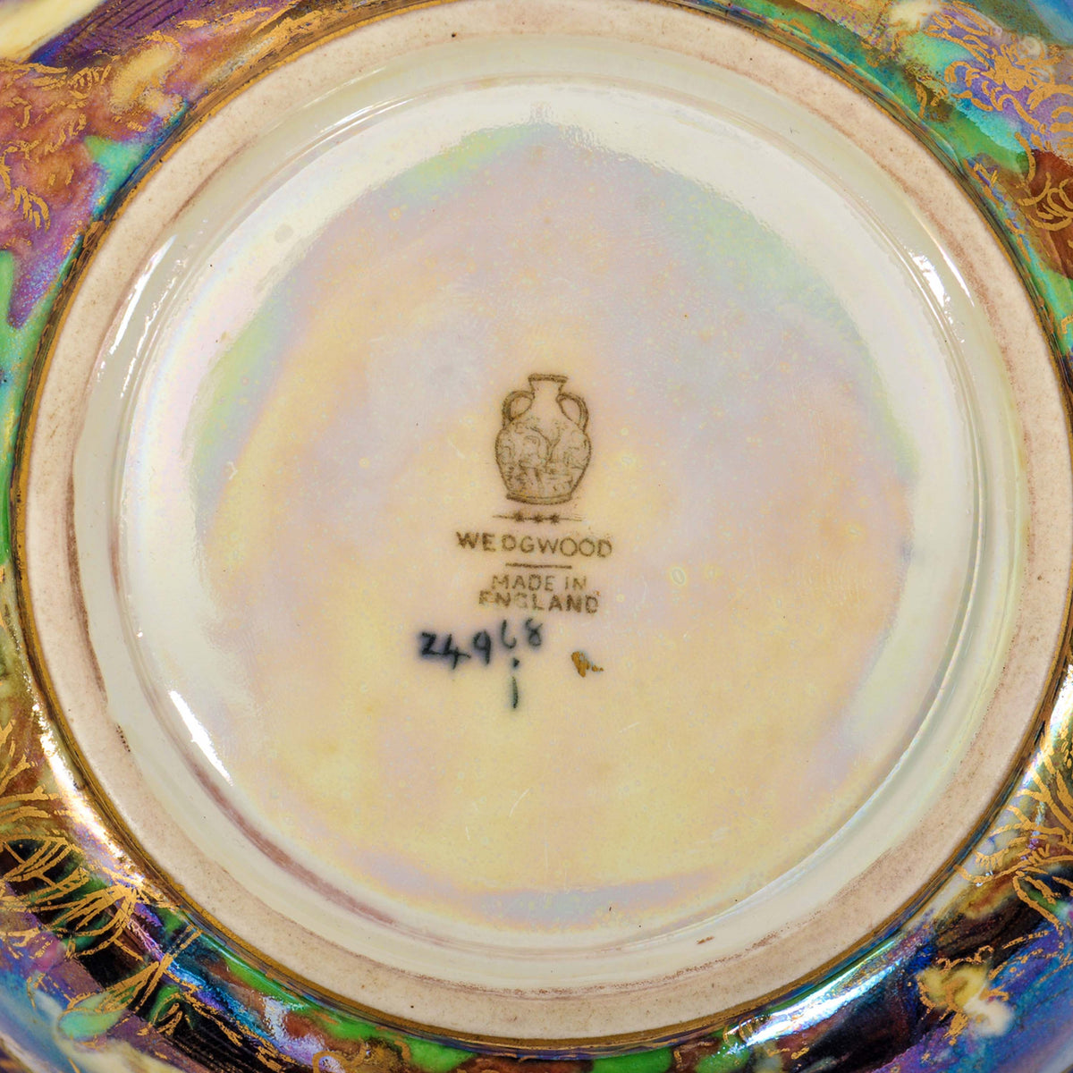 Antique Wedgwood Fairyland Lustre "Woodland Bridge" Bowl Daisy Makeig-Jones Circa 1920