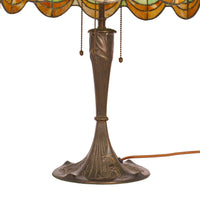 Antique American Art Nouveau Bronze & Leaded Glass Table Lamp by Wilkinson, circa 1910