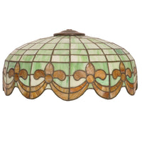 Antique American Art Nouveau Bronze & Leaded Glass Table Lamp by Wilkinson, circa 1910