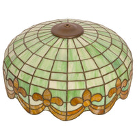 Antique American Art Nouveau Bronze & Leaded Glass Table Lamp by Wilkinson, circa 1910
