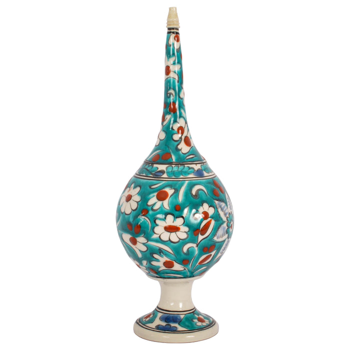 Antique 19th Century Ottoman Islamic Kutahya Pottery Rosewater Dropper Turkey, Circa 1900