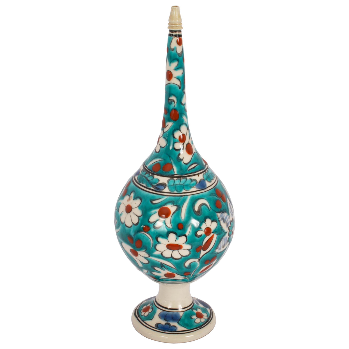 Antique 19th Century Ottoman Islamic Kutahya Pottery Rosewater Dropper Turkey, Circa 1900