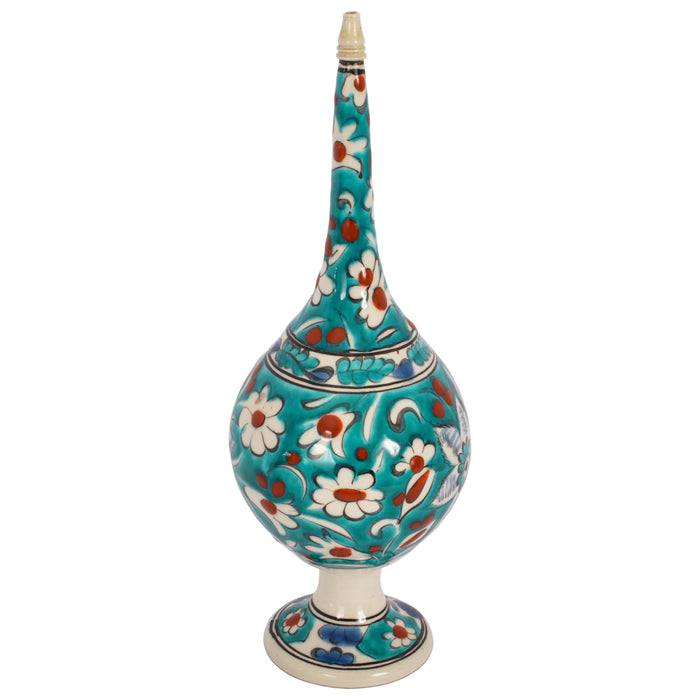 Antique 19th Century Ottoman Islamic Kutahya Pottery Rosewater Dropper Turkey, Circa 1900