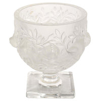Vintage French Art Deco Style Lalique Elisabeth Crystal Glass Coupe Vase, Signed