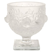 Vintage French Art Deco Style Lalique Elisabeth Crystal Glass Coupe Vase, Signed
