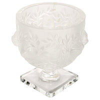 Vintage French Art Deco Style Lalique Elisabeth Crystal Glass Coupe Vase, Signed