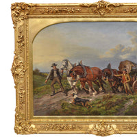 Monumental Antique Painting Scottish Highland Landscape Richard Ansdell 1871