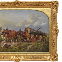 Monumental Antique Painting Scottish Highland Landscape Richard Ansdell 1871