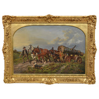 Monumental Antique Painting Scottish Highland Landscape Richard Ansdell 1871