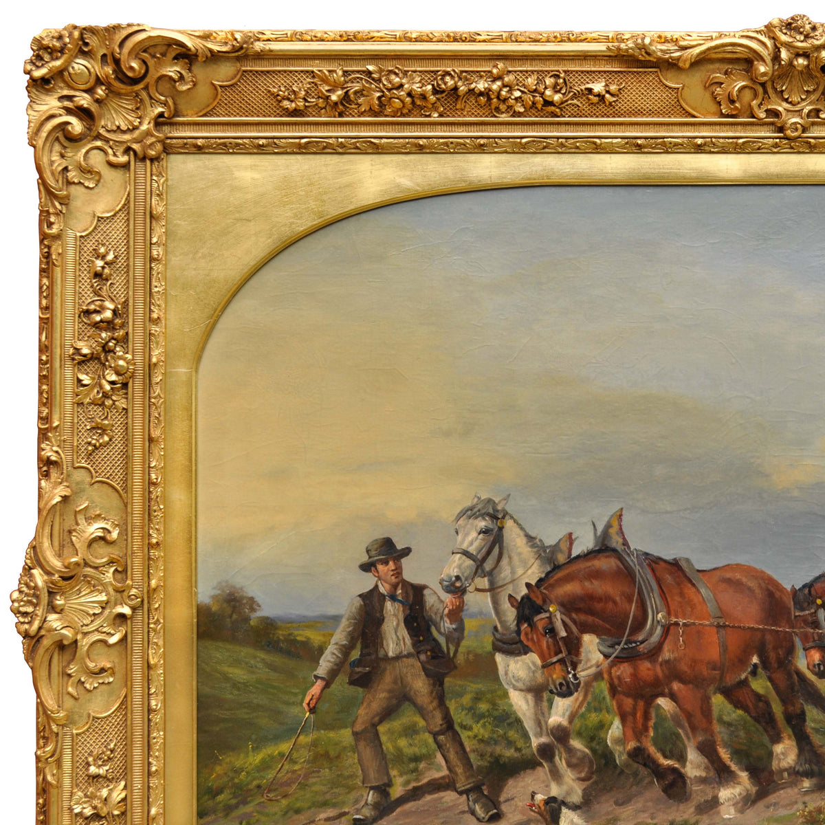 Monumental Antique Painting Scottish Highland Landscape Richard Ansdell 1871