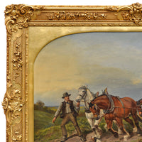 Monumental Antique Painting Scottish Highland Landscape Richard Ansdell 1871