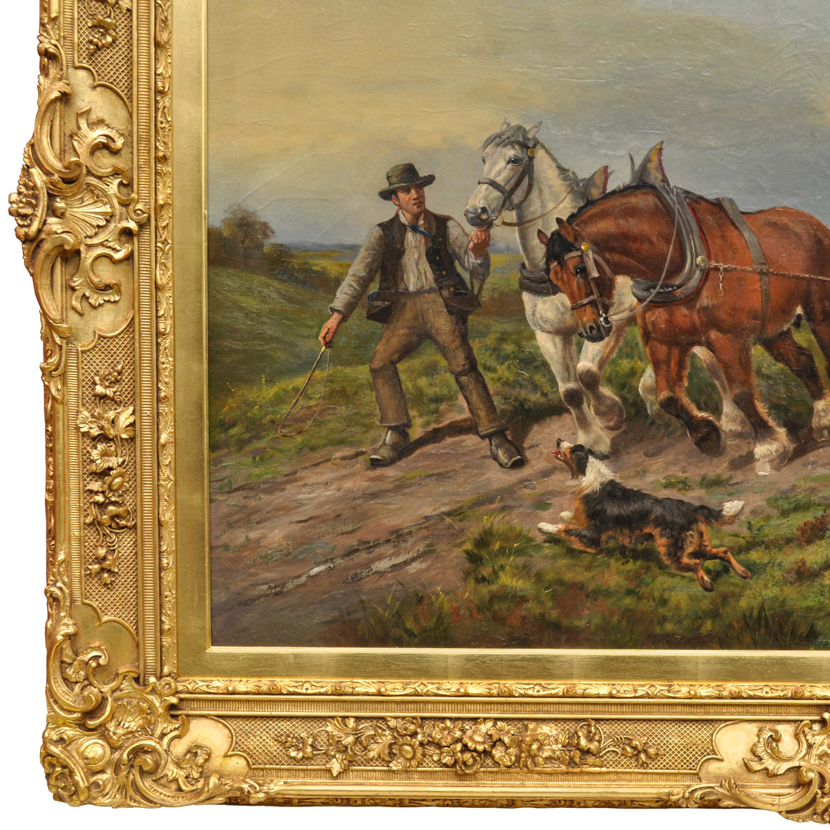 Monumental Antique Painting Scottish Highland Landscape Richard Ansdell 1871