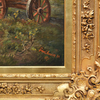 Monumental Antique Painting Scottish Highland Landscape Richard Ansdell 1871