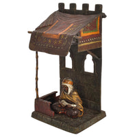 Antique Cold Painted Vienna Bronze Lamp Franz Bergman Orientalist Arab, Circa 1920