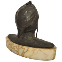 Antique Italian Grand Tour Bronze Marble Bust Sculpture Dante Alighieri, Circa 1880