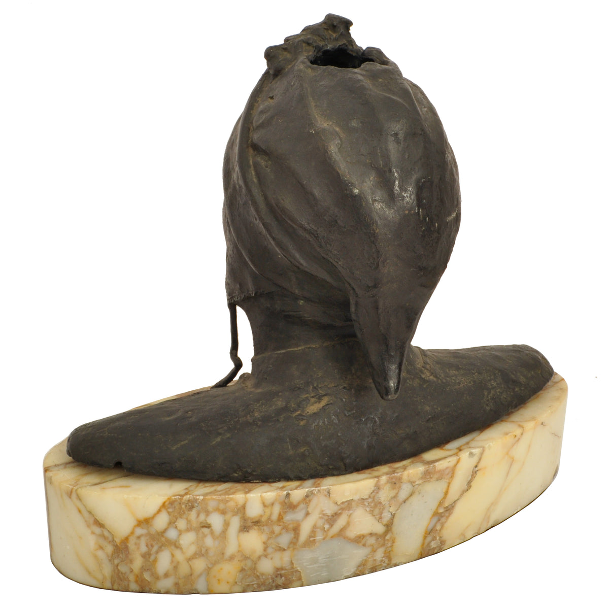 Antique Italian Grand Tour Bronze Marble Bust Sculpture Dante Alighieri, Circa 1880