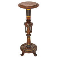 Antique American Aesthetic Movement Herter Bros Gilded Pedestal Plant Stand 1875